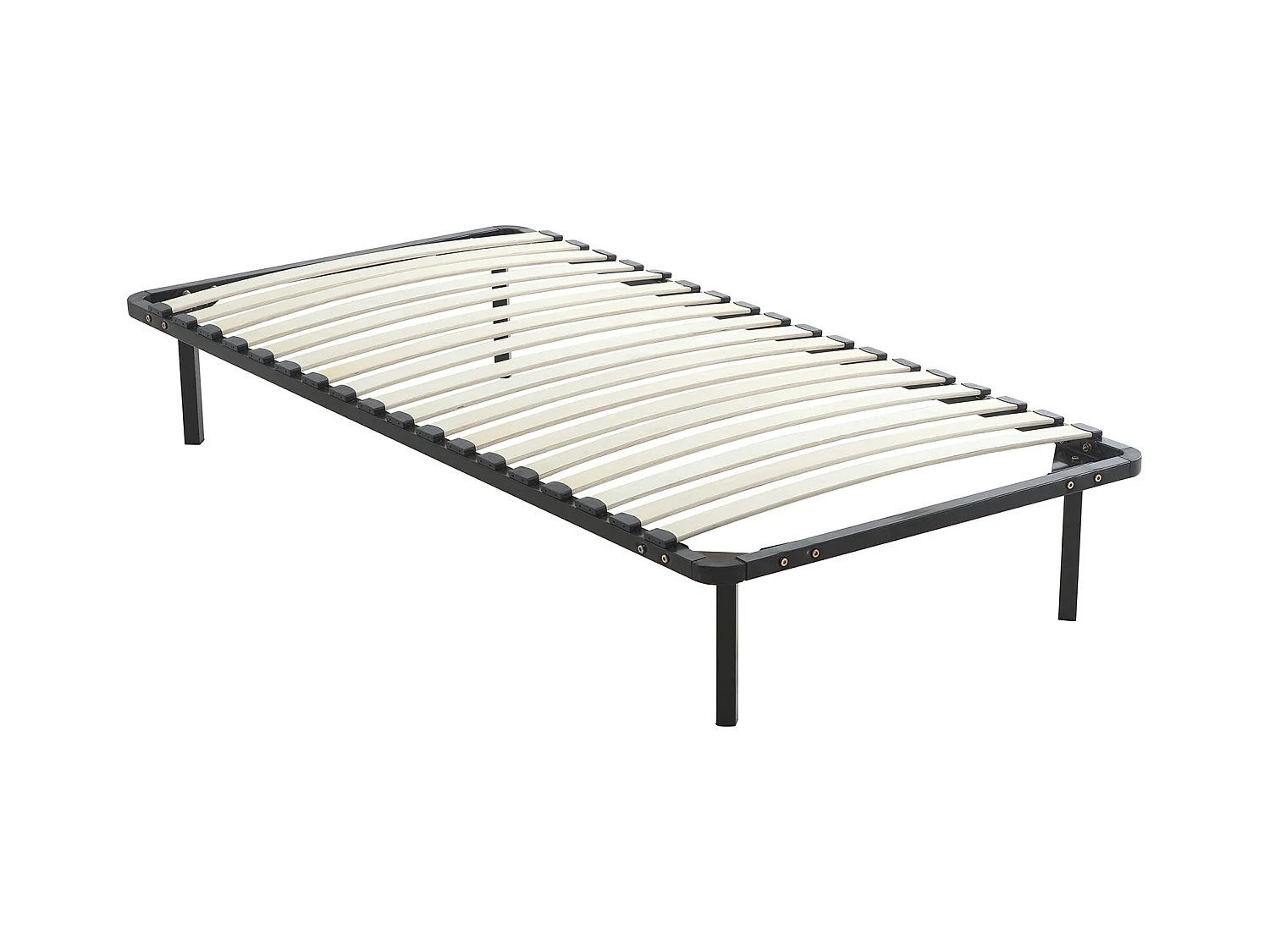 Ensemble Matelas à ressorts +Sommier à Lattes sur Pieds, 90x190cm, Epaisseur du Matelas 25cm