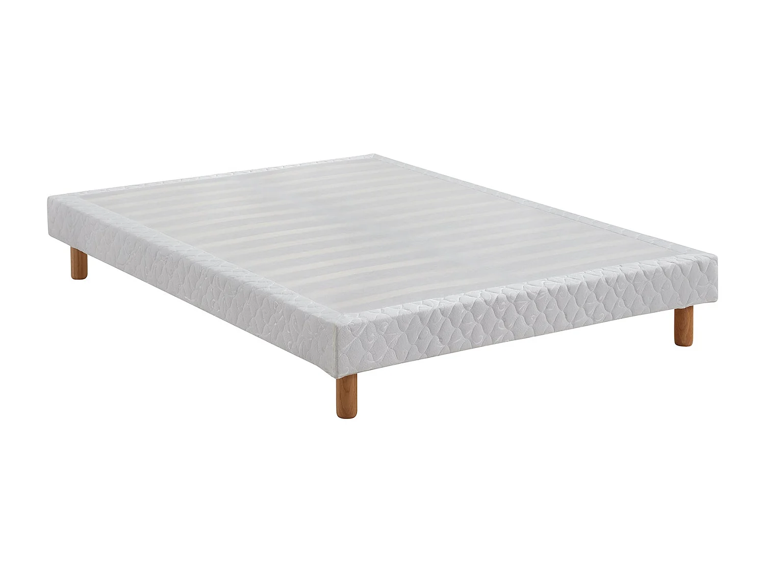 Ensemble Matelas à ressorts+ Lit Sommier Tapissier Déco 140x190cm, Epaisseur du Matelas 22cm