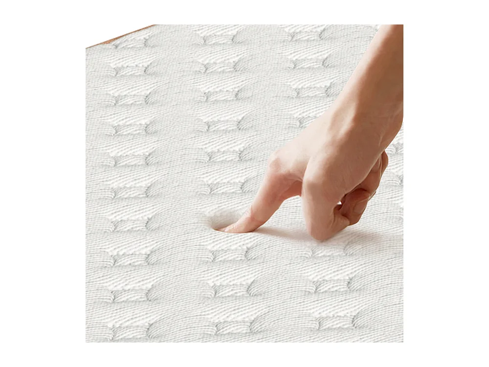 Ensemble Matelas en Mousse+ Cadre de lit en métal 160x200cm, Epaisseur du Matelas 18cm