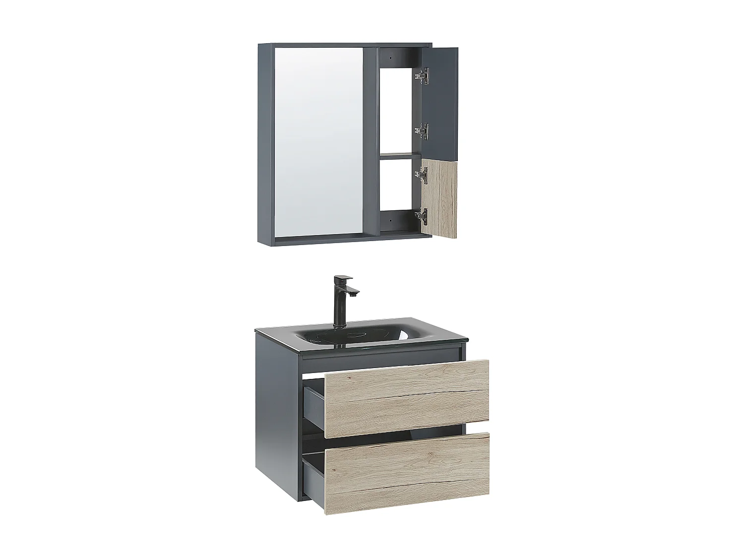 Ensemble de meubles de salle de bain TERUEL Gris