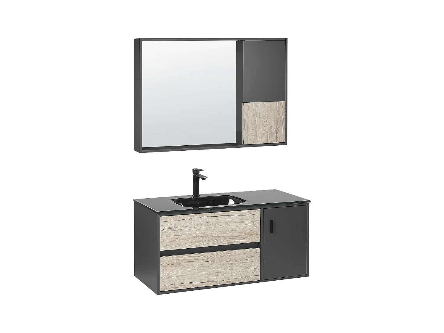 Badmöbel Set TERUEL Schwarz