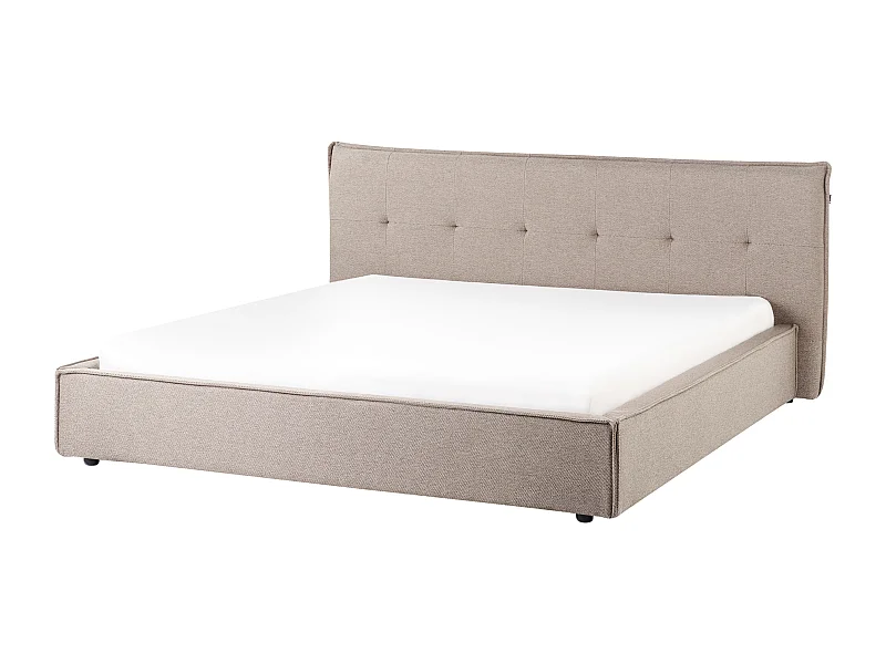 Bed Kunstlinnen LESTRE 180 x 200 cm Taupe