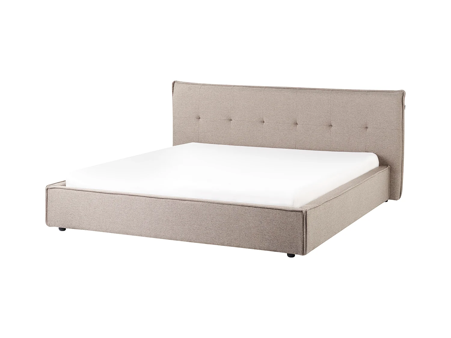 Lit avec sommier Lin synthétique LESTRE 180 x 200 cm Taupe