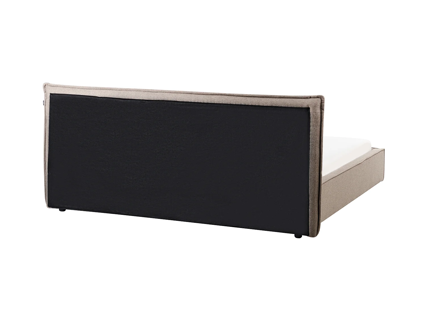 Lit avec sommier Lin synthétique LESTRE 180 x 200 cm Taupe