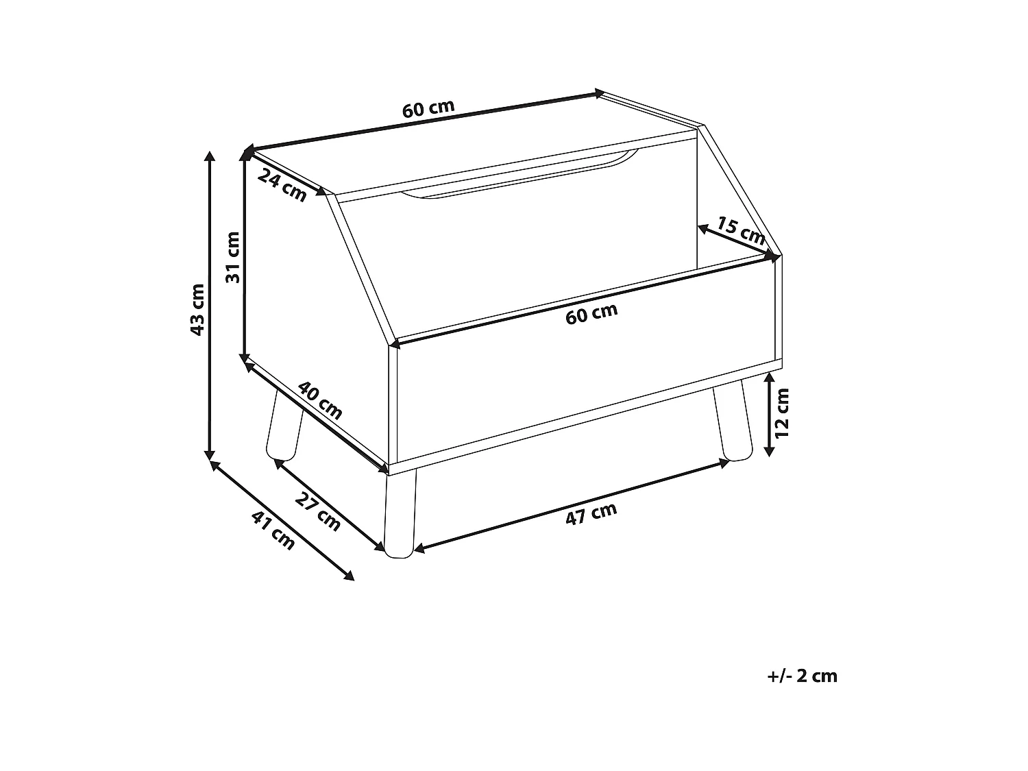 Armoire CASPER 43 cm Rose