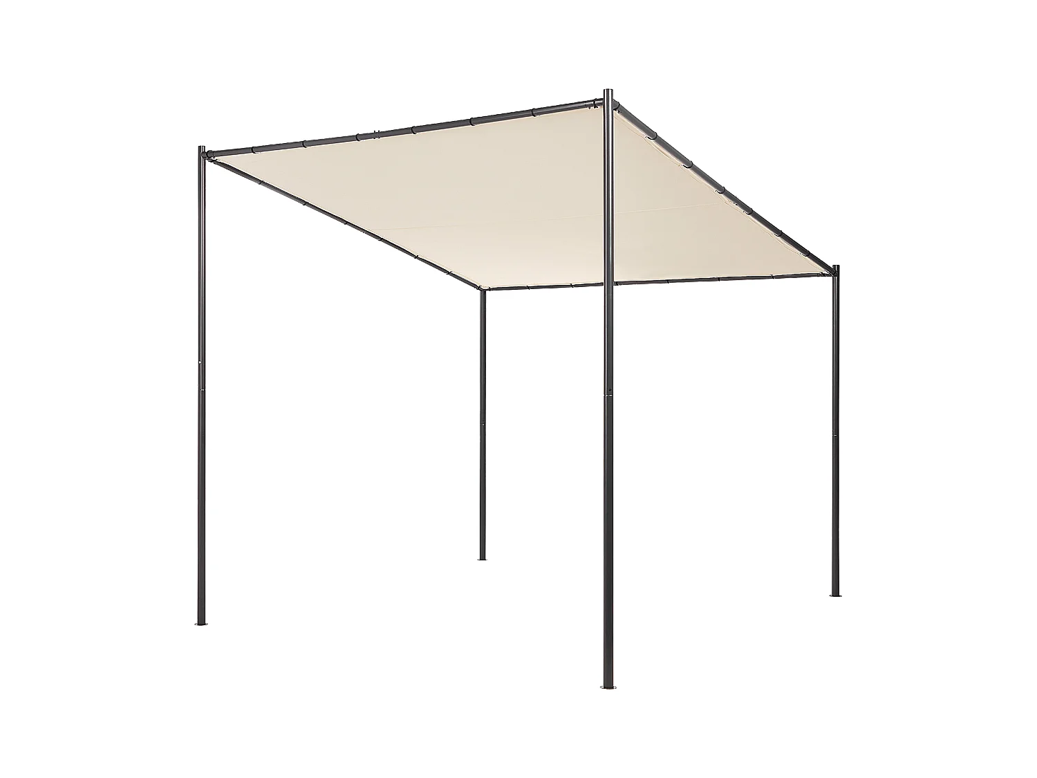 Cenador de metal beige/negro 270 cm VIMINO