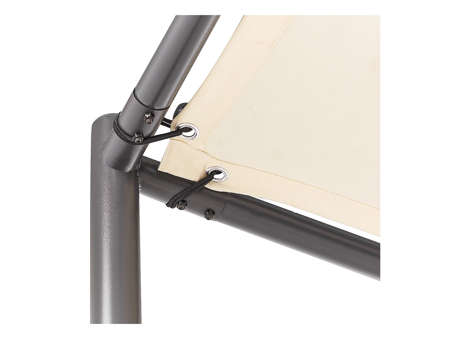 Cenador de metal beige/negro 270 cm VIMINO