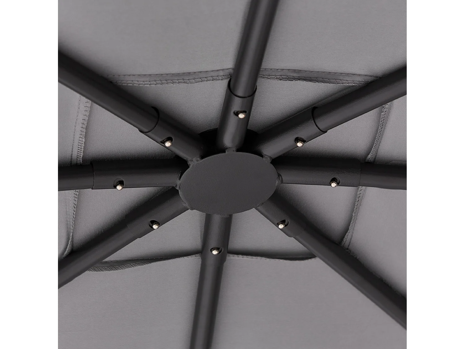 Pawilon ogrodowy VOMERO Metal 305 cm 305 cm Szary