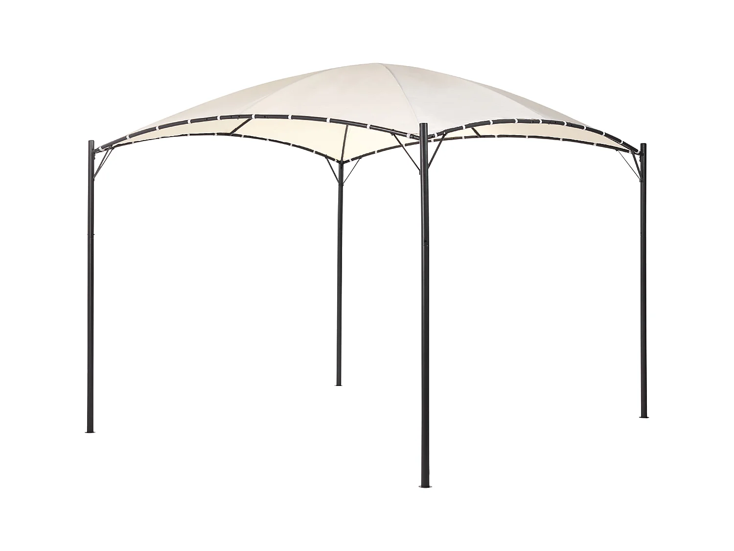 Cenador de metal beige/negro 305 cm VOMERO