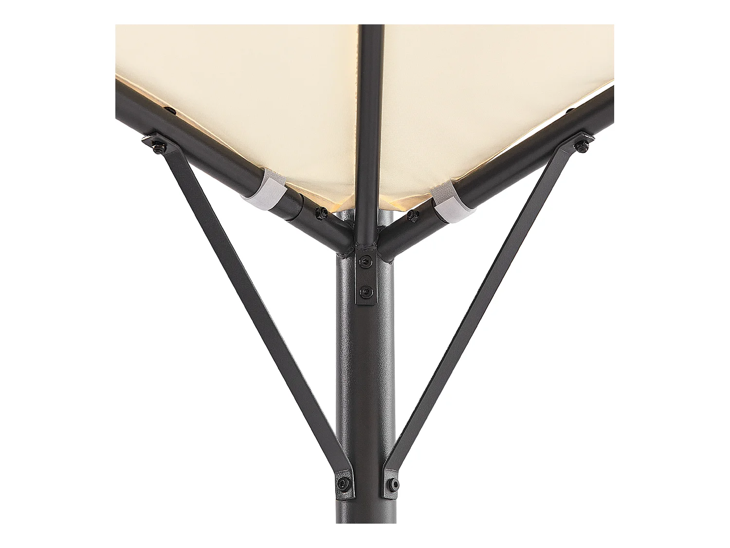 Cenador de metal beige/negro 305 cm VOMERO