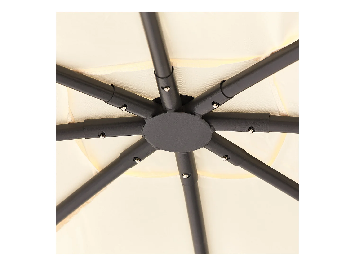 Cenador de metal beige/negro 305 cm VOMERO