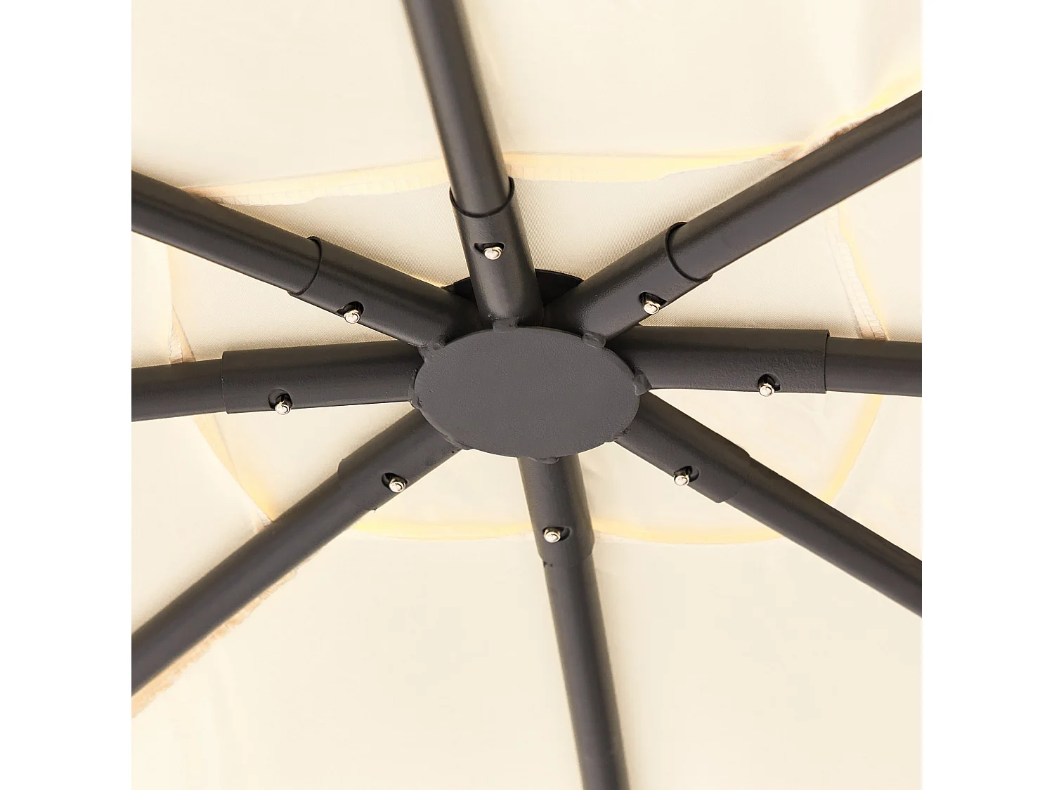 Tonnelle de jardin VOMERO Métal 305 cm 305 cm Beige