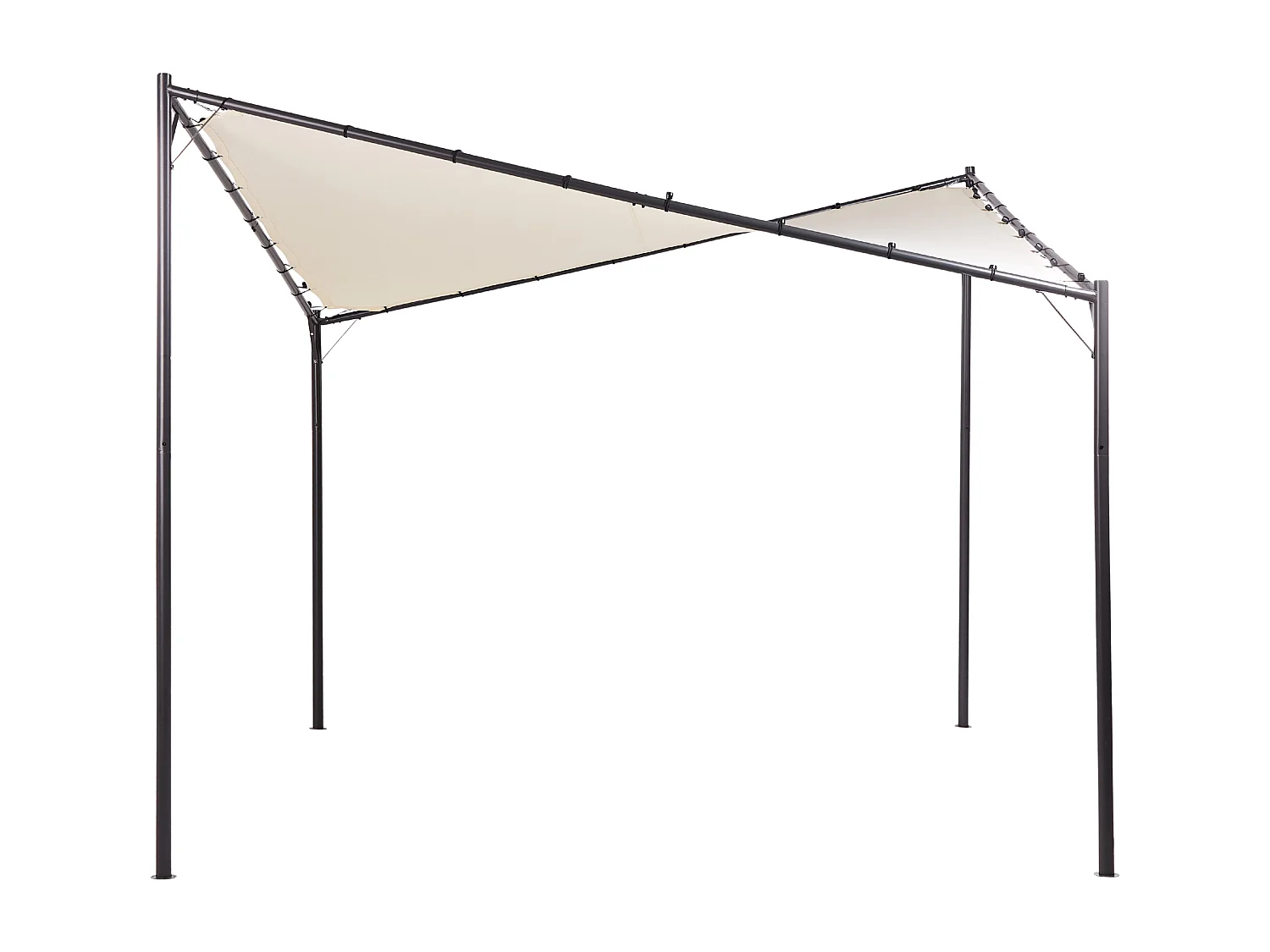 Pergola Stahl beige 300 x 300 cm AVENTINE