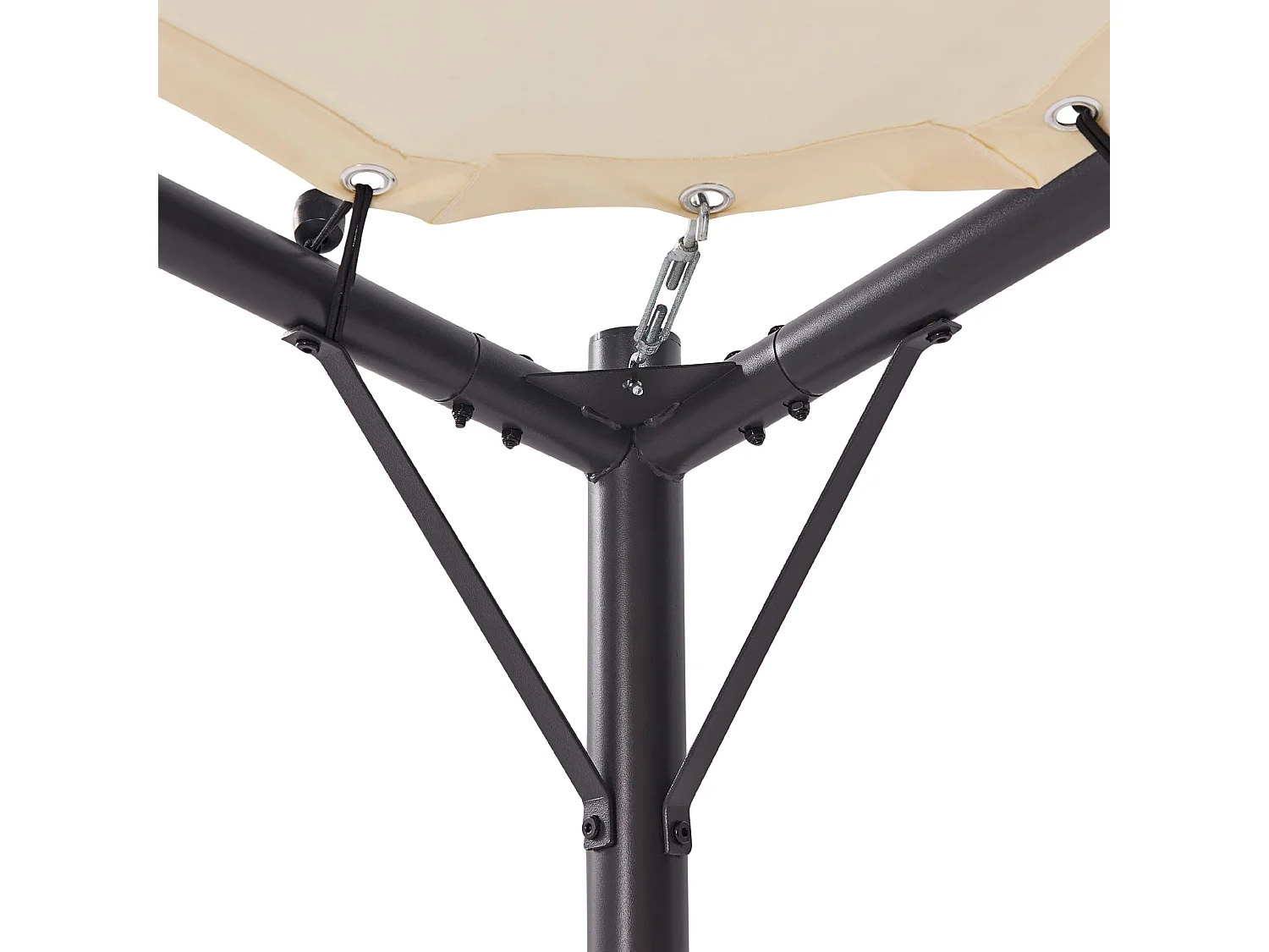 Pergola Stahl beige 300 x 300 cm AVENTINE