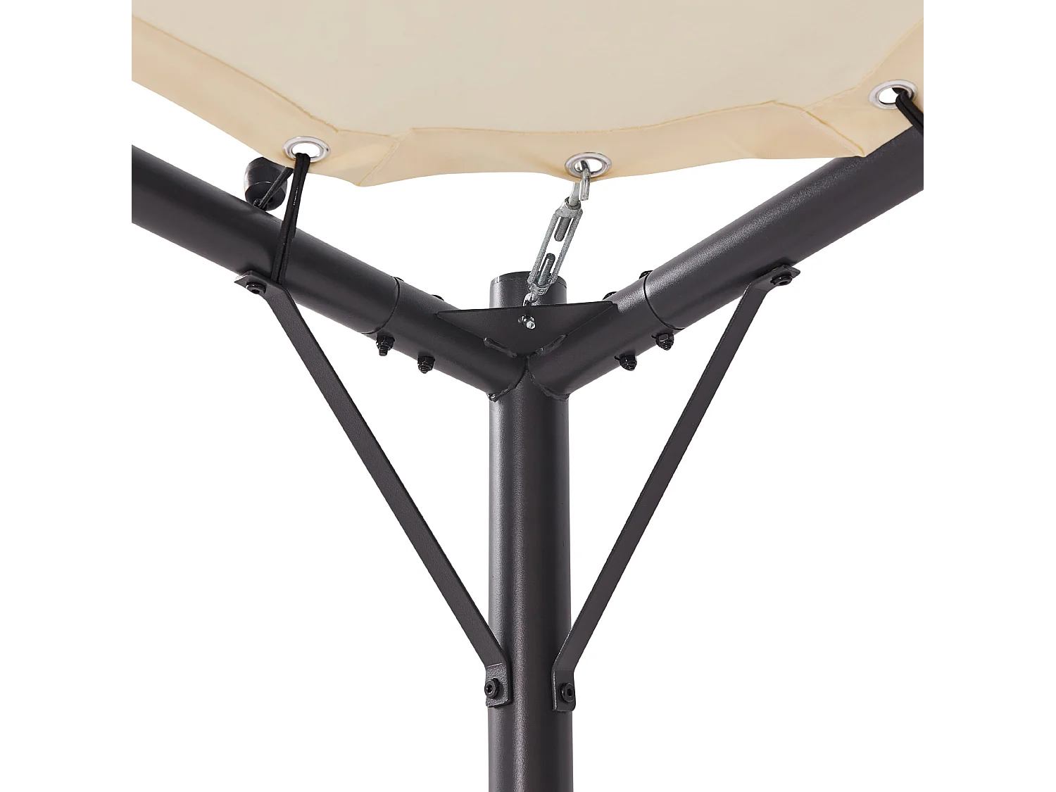 Tonnelle de jardin AVENTINE Métal 300 cm 300 cm Beige