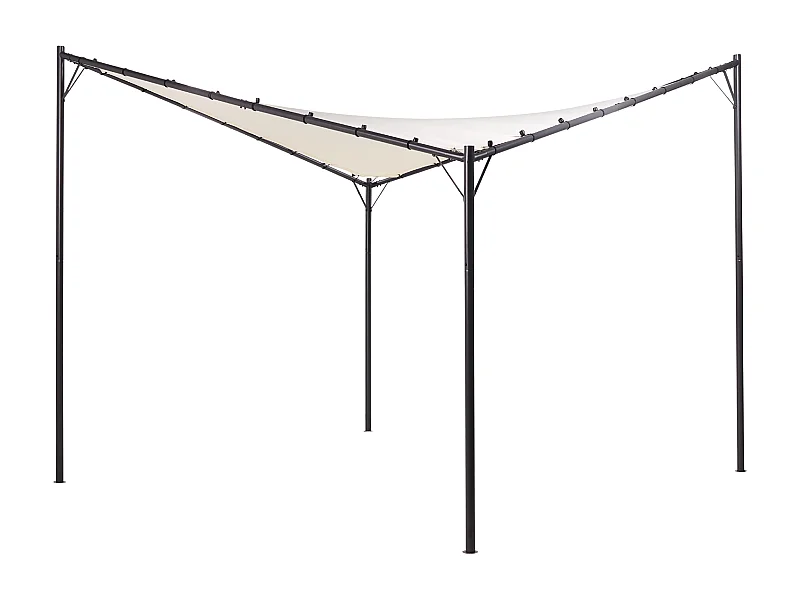 Pergola Stahl beige 300 x 300 cm AVENTINE