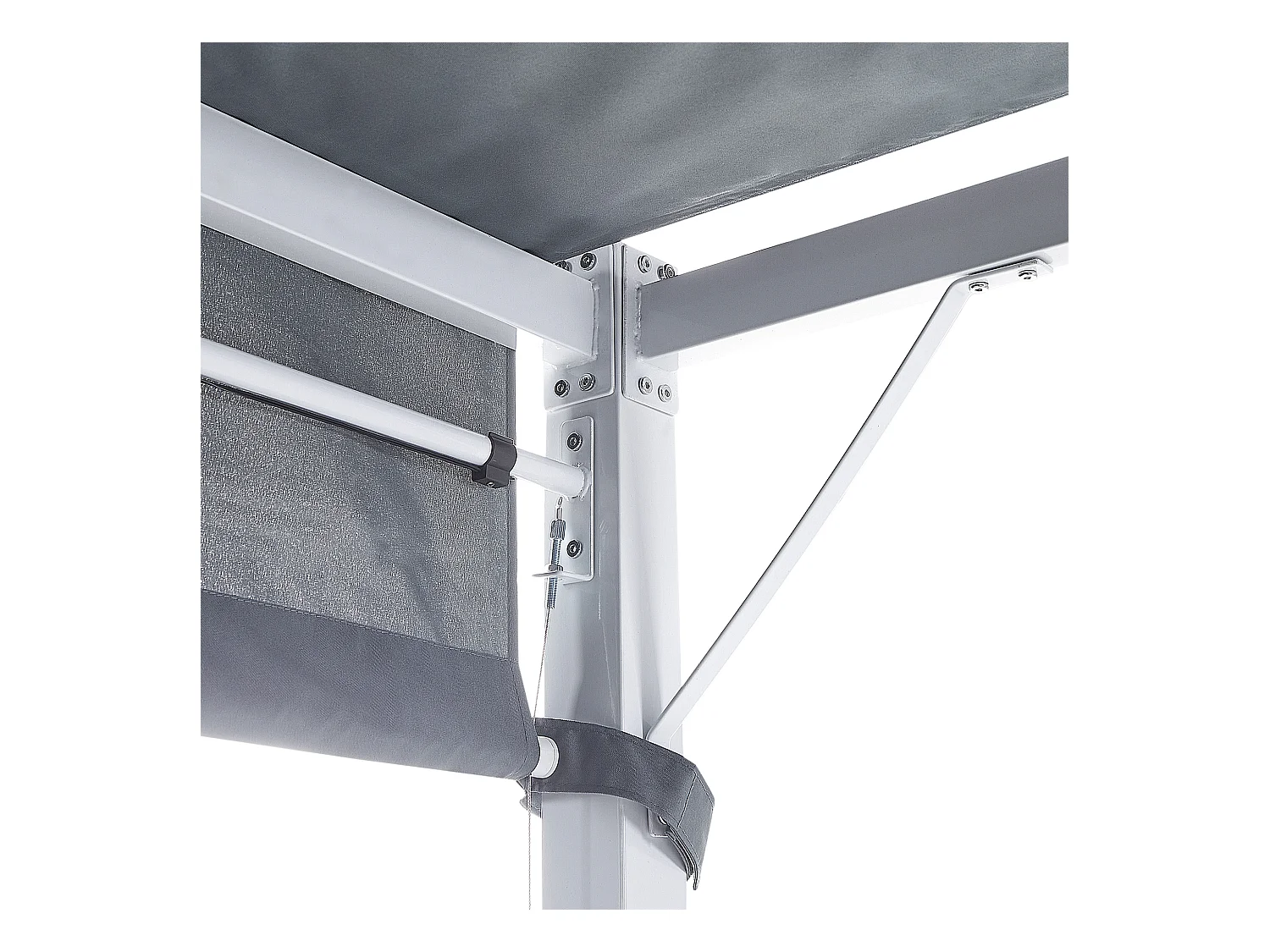 Pergola grigio con luci LED 310 x 310 cm PARGA