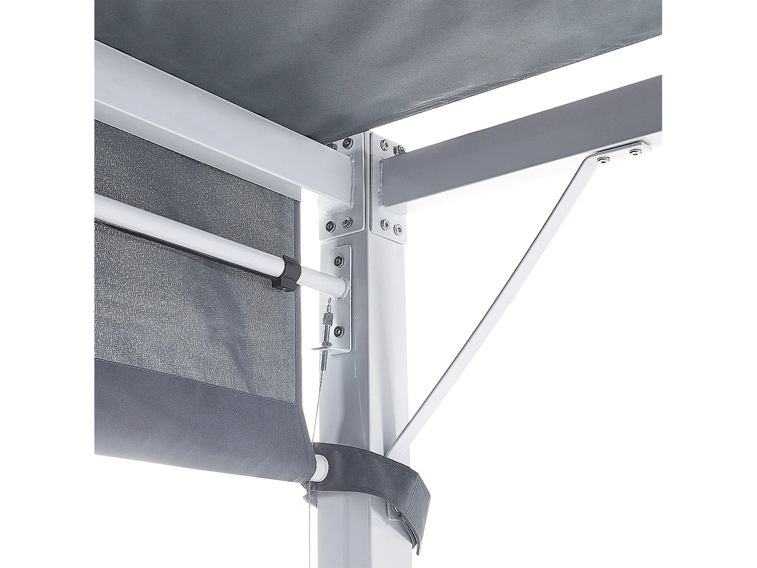 Tonnelle de jardin LED PARGA Métal 310 cm 310 cm Gris