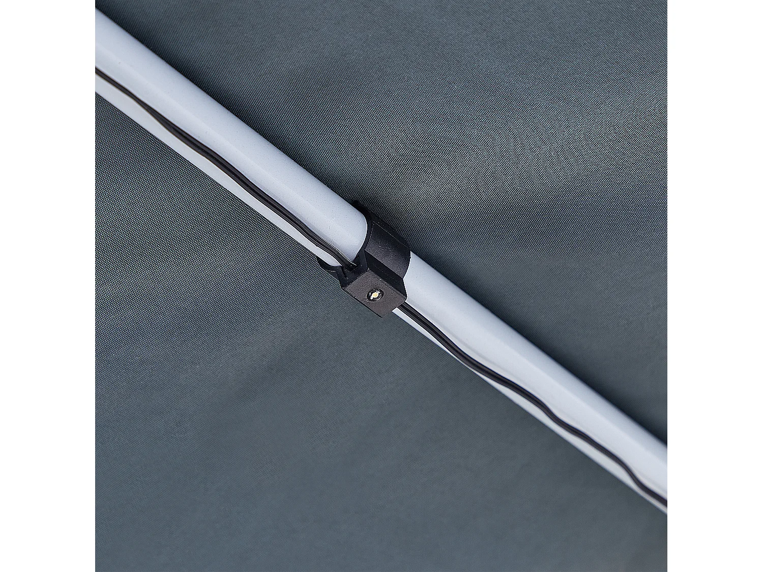 Tonnelle de jardin LED PARGA Métal 310 cm 310 cm Gris