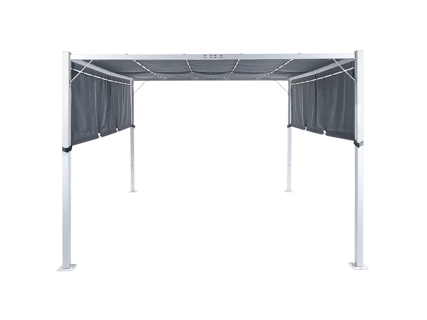 Gazebo LED PARGA Metal 310 cm 310 cm Grey