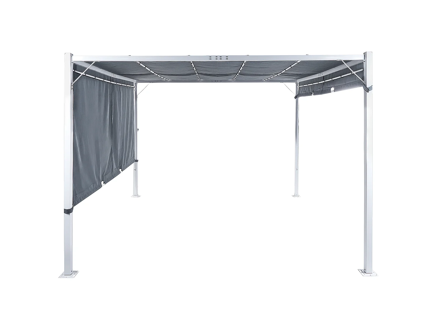 Gazebo LED PARGA Metal 310 cm 310 cm Grey