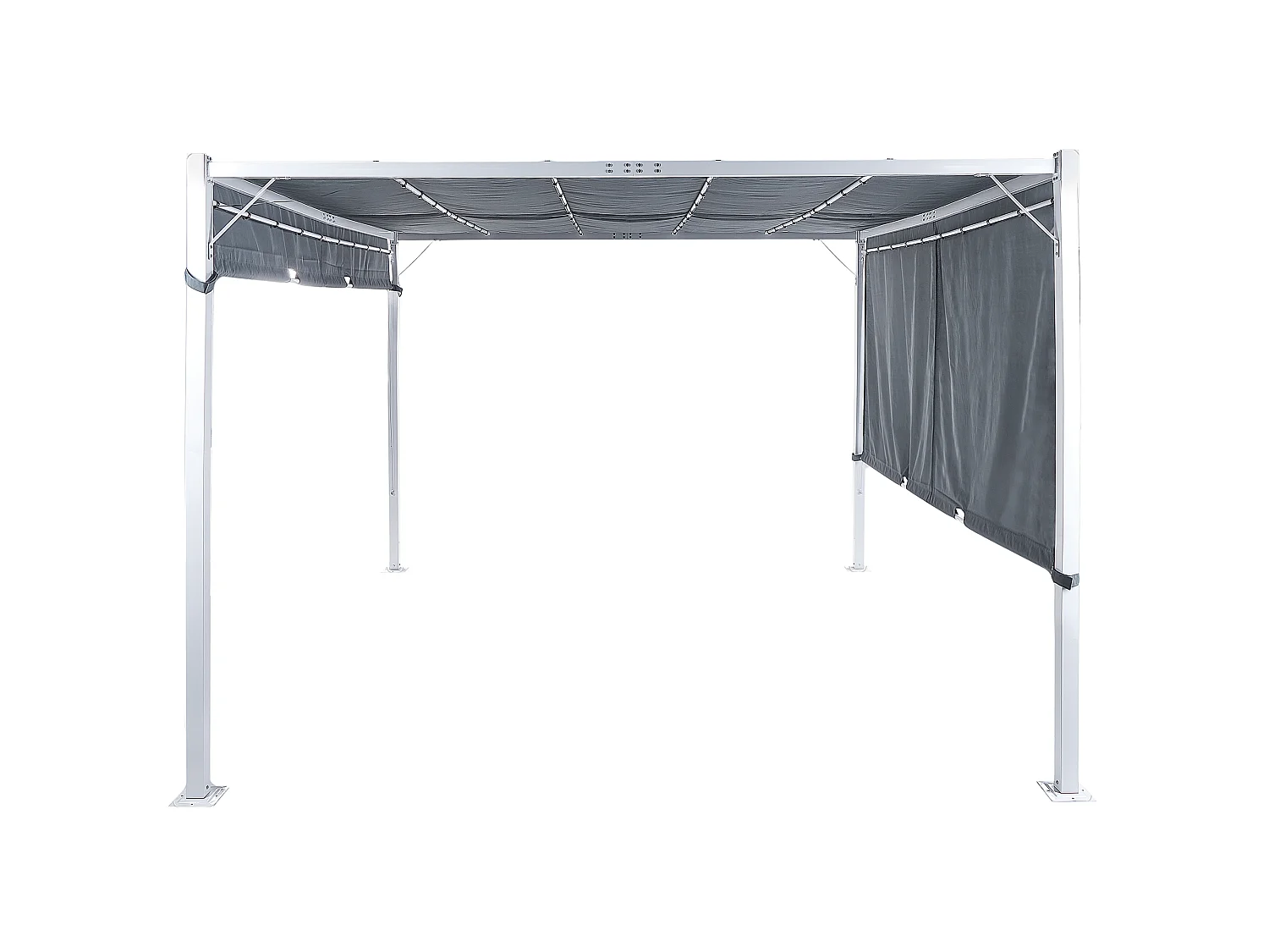 Gazebo LED PARGA Metal 310 cm 310 cm Grey
