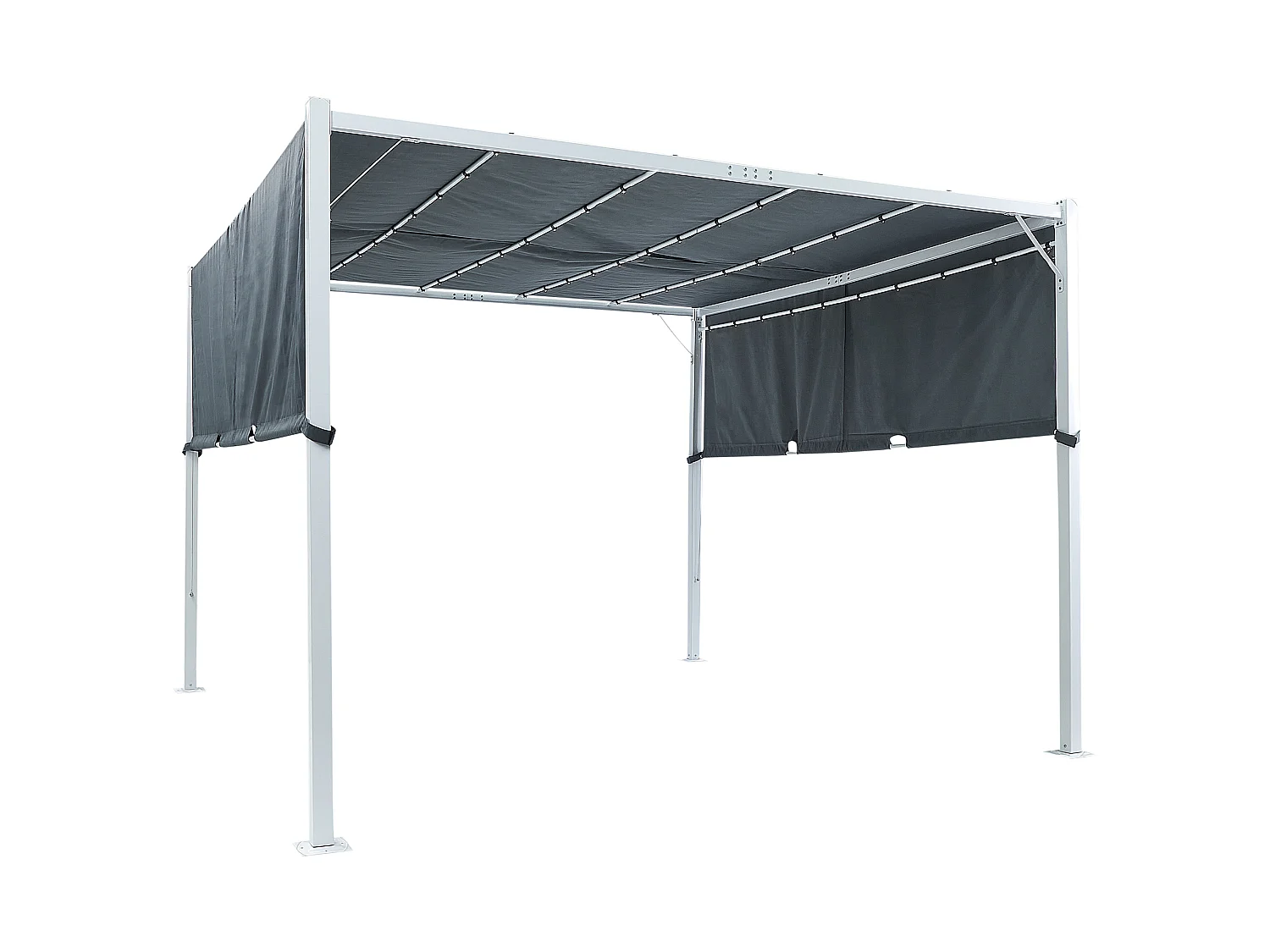 Gazebo LED PARGA Metal 310 cm 310 cm Grey