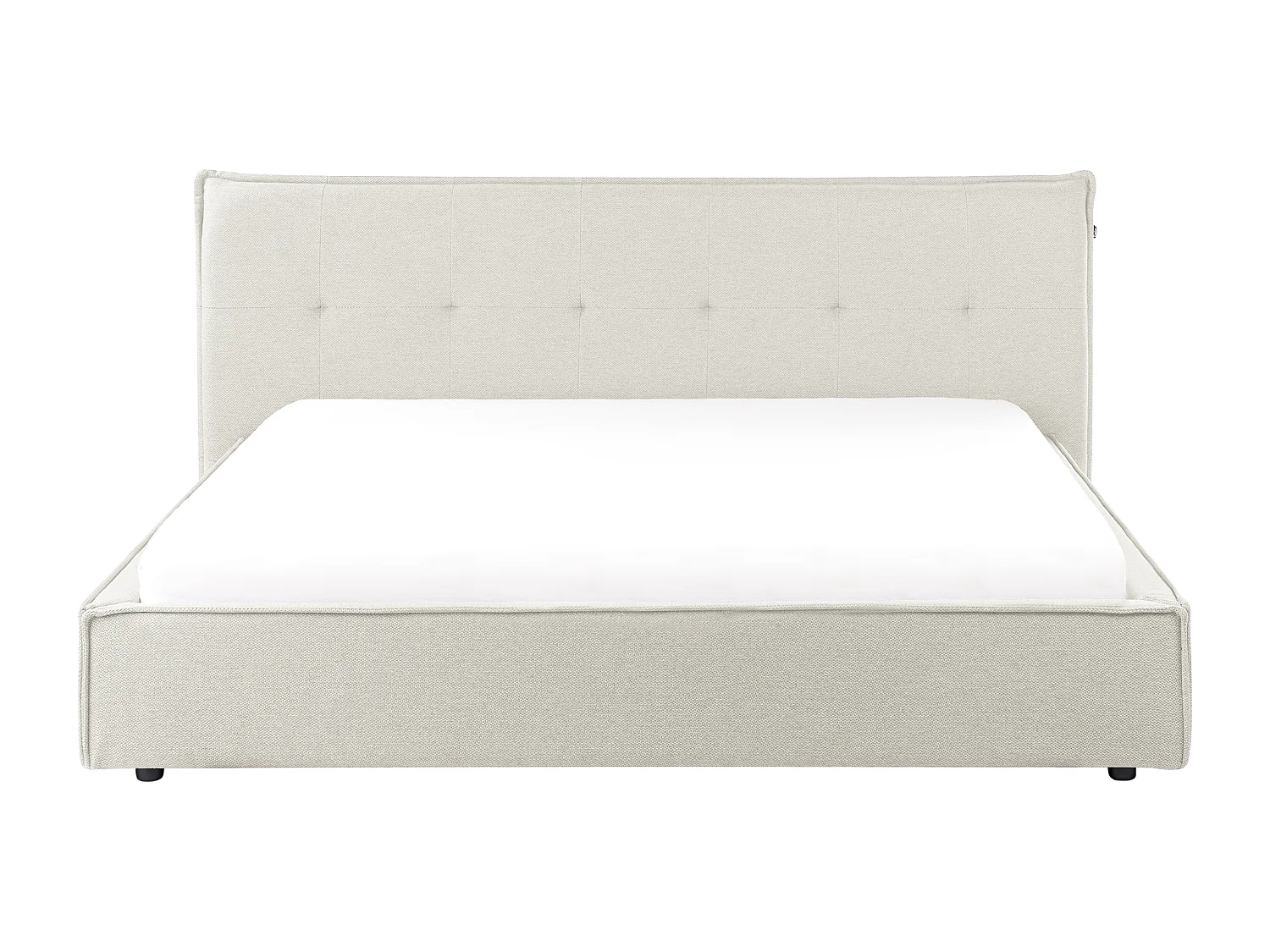 Letto Lino sintetico LESTRE 180 x 200 cm Bianco sporco