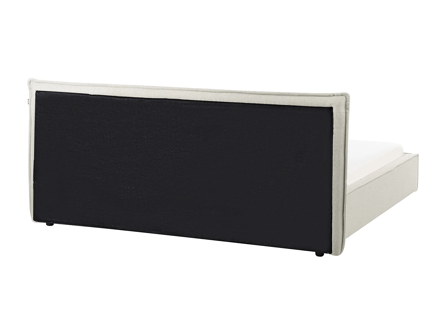 Letto Lino sintetico LESTRE 180 x 200 cm Bianco sporco
