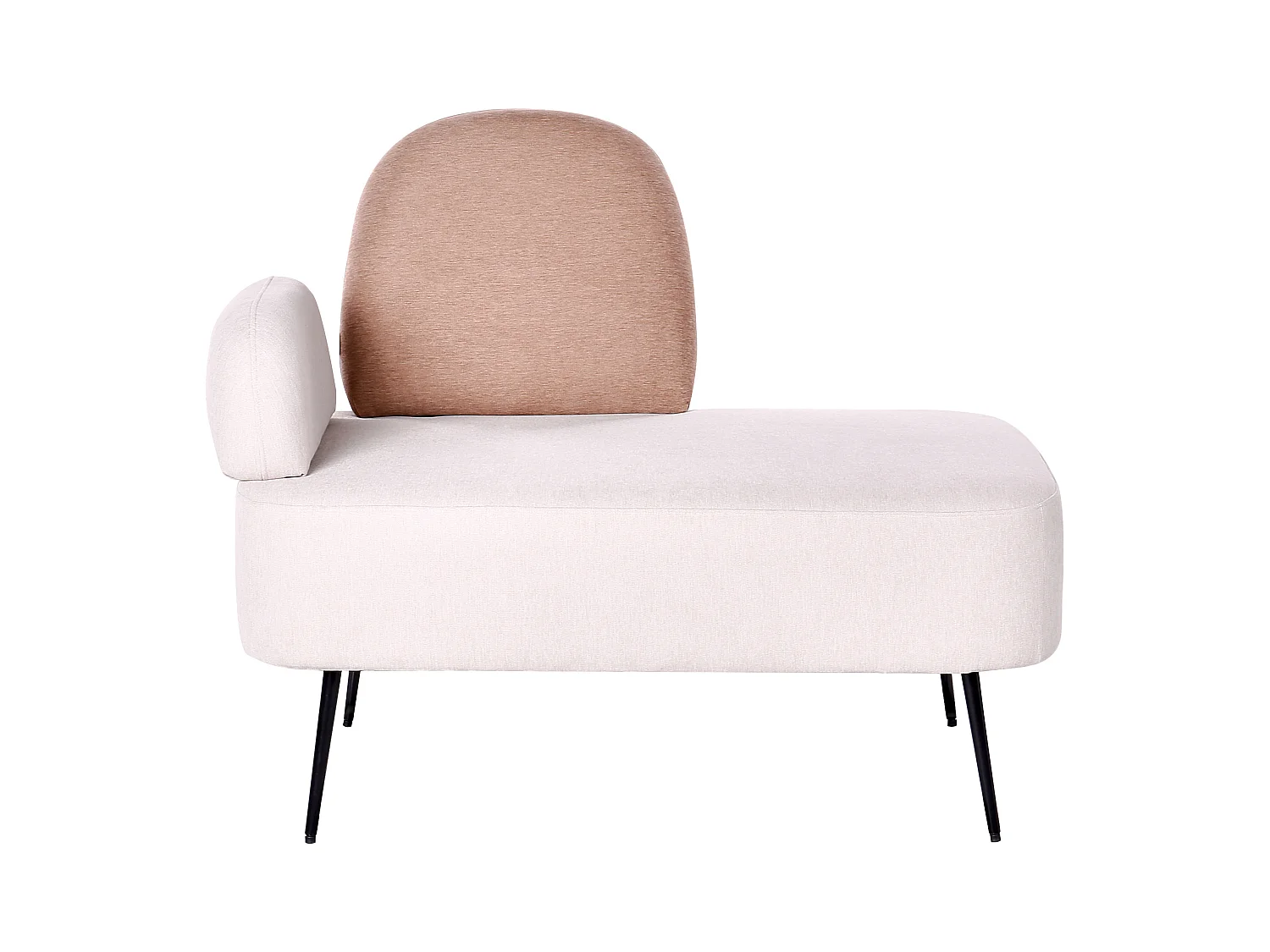 Chaise longue côté droite ARCEY Tissu Marron