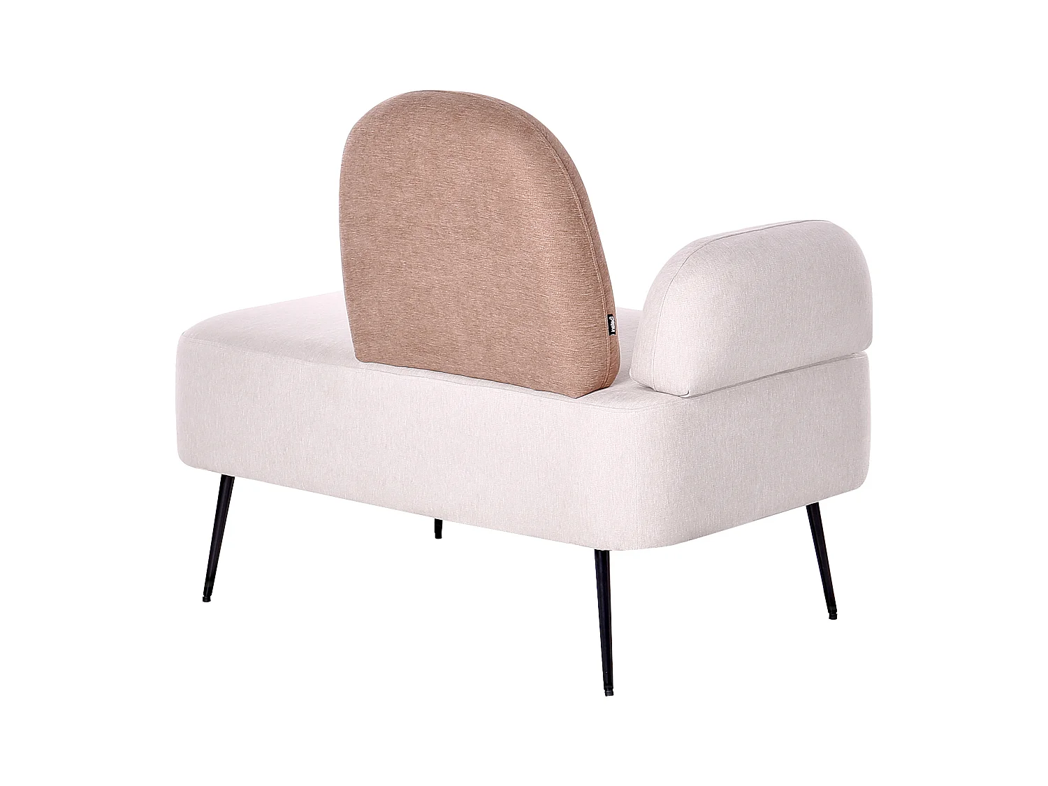 Chaise longue côté droite ARCEY Tissu Marron