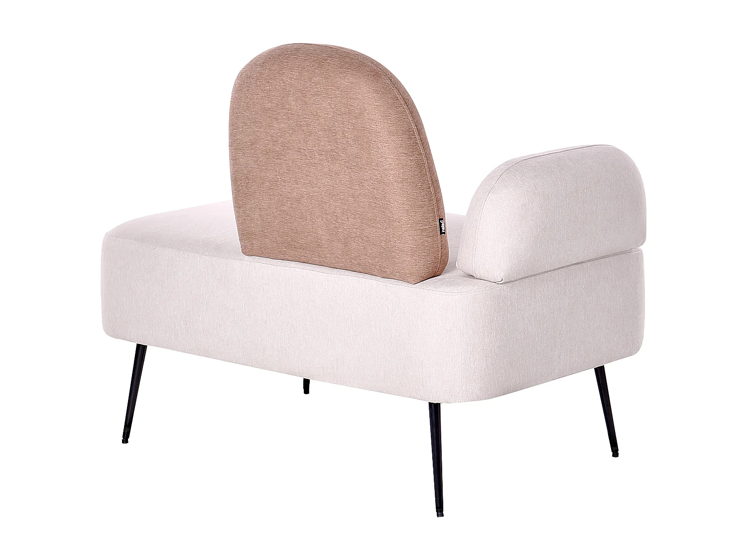 Chaise longue côté droite ARCEY Tissu Marron