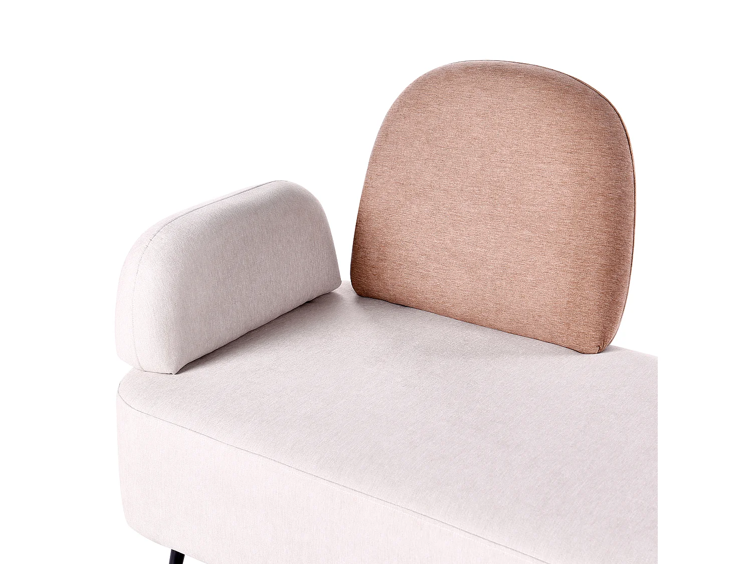 Chaise longue côté droite ARCEY Tissu Marron