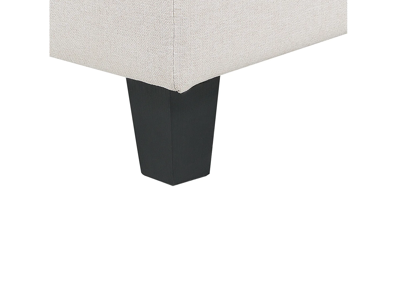 Canapé d'Angle Moderne Modulaire 5 Places Côté Gauche Pieds Noirs et Tissu Rembourré Beige Clair Unstad