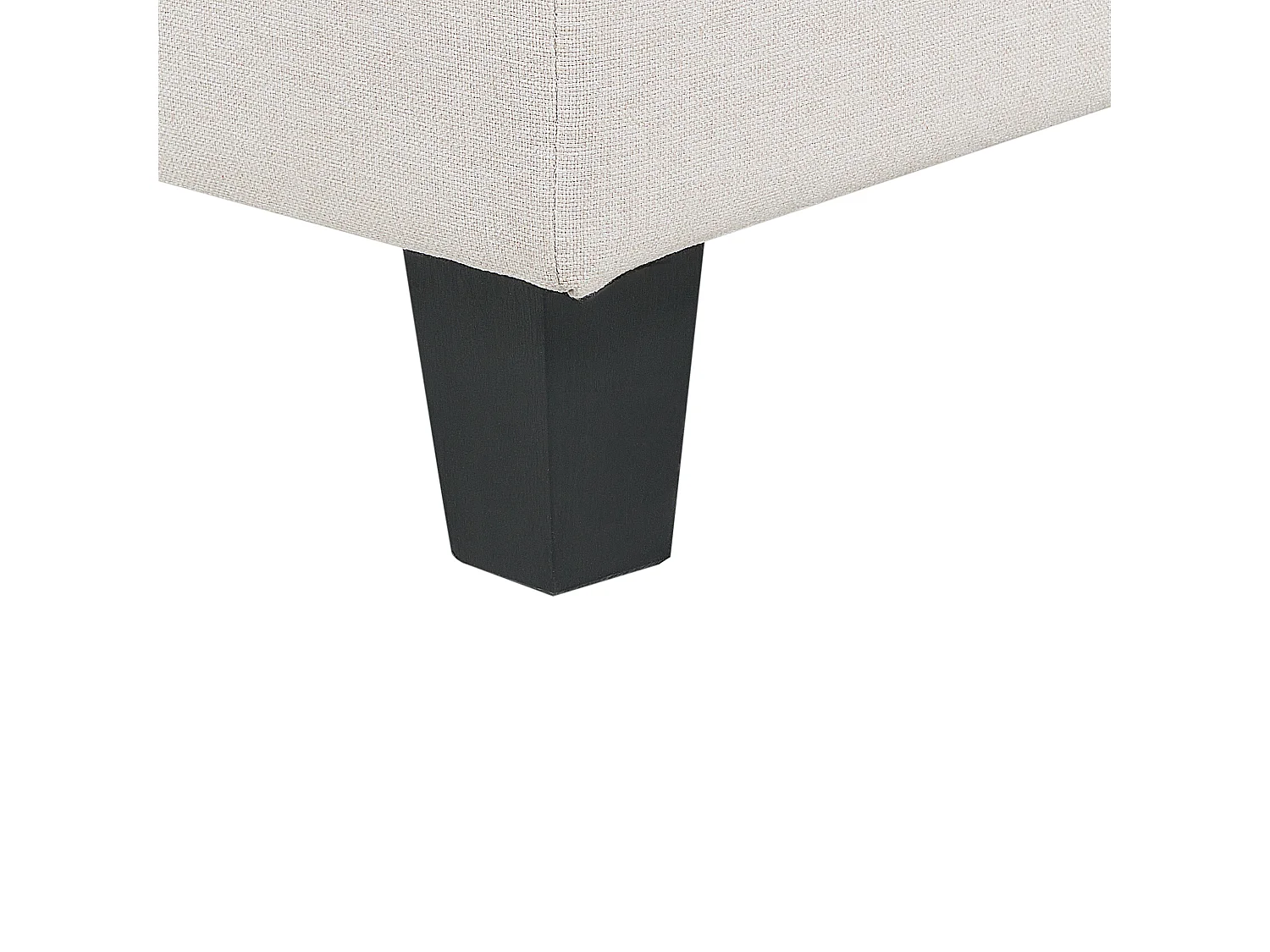 Canapé d'angle modulable 5 places UNSTAD Tissu Beige clair avec ottoman Côté droite