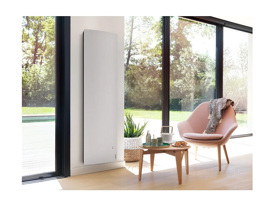 Radiateur connecté lumineux DIVALI vertical 2000W blanc carat ATLANTIC 507618