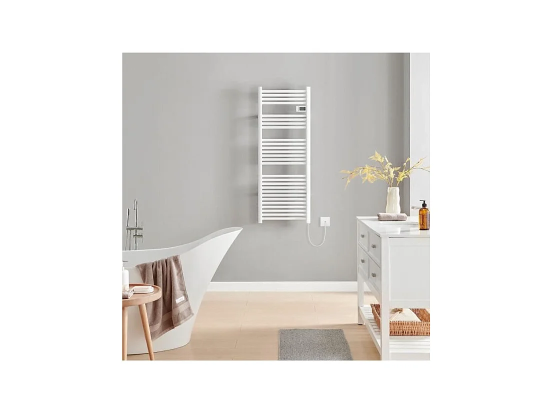Radiateur seche-serviettes OCEANIC sans soufflerie - 700W - Blanc mat - NF