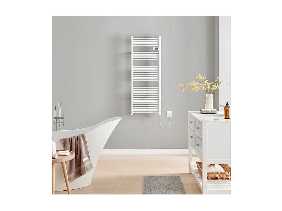 Radiateur seche-serviettes OCEANIC sans soufflerie - 700W - Blanc mat - NF