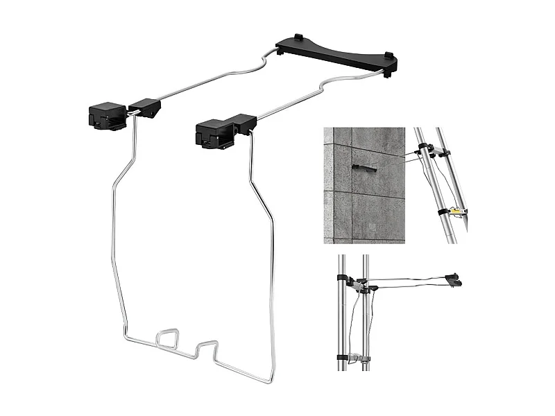 Stabilisateur d'échelle, stabilité triangulaire, propriétés anti-balancement, accessoire d'échelle, empêche la flexion, convient aux marches de 40 cm