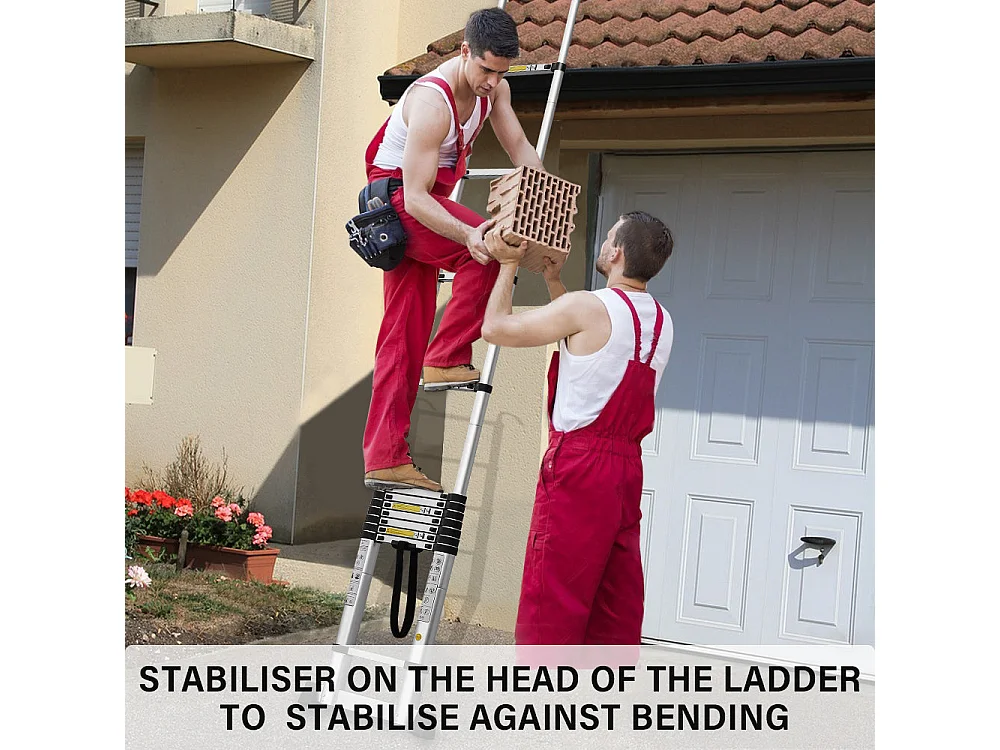 Stabilisateur d'échelle, stabilité triangulaire, propriétés anti-balancement, accessoire d'échelle, empêche la flexion, convient aux marches de 40 cm