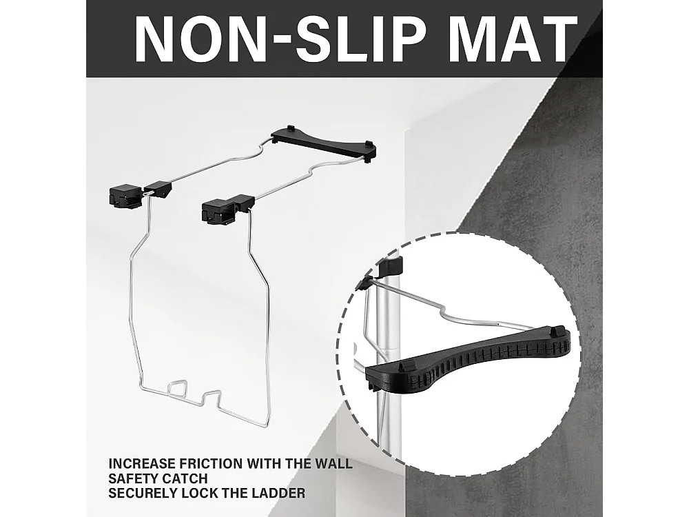 Stabilisateur d'échelle, stabilité triangulaire, propriétés anti-balancement, accessoire d'échelle, empêche la flexion, convient aux marches de 40 cm