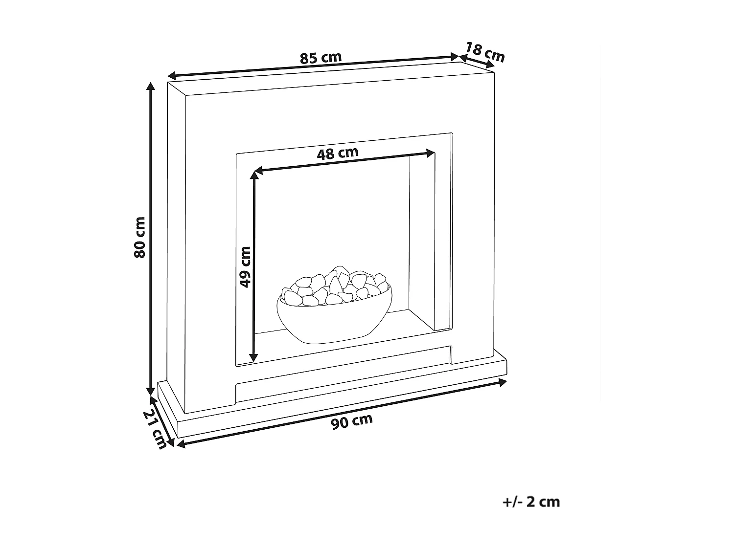 Chauffage de cheminée électrique SAHARA Beige
