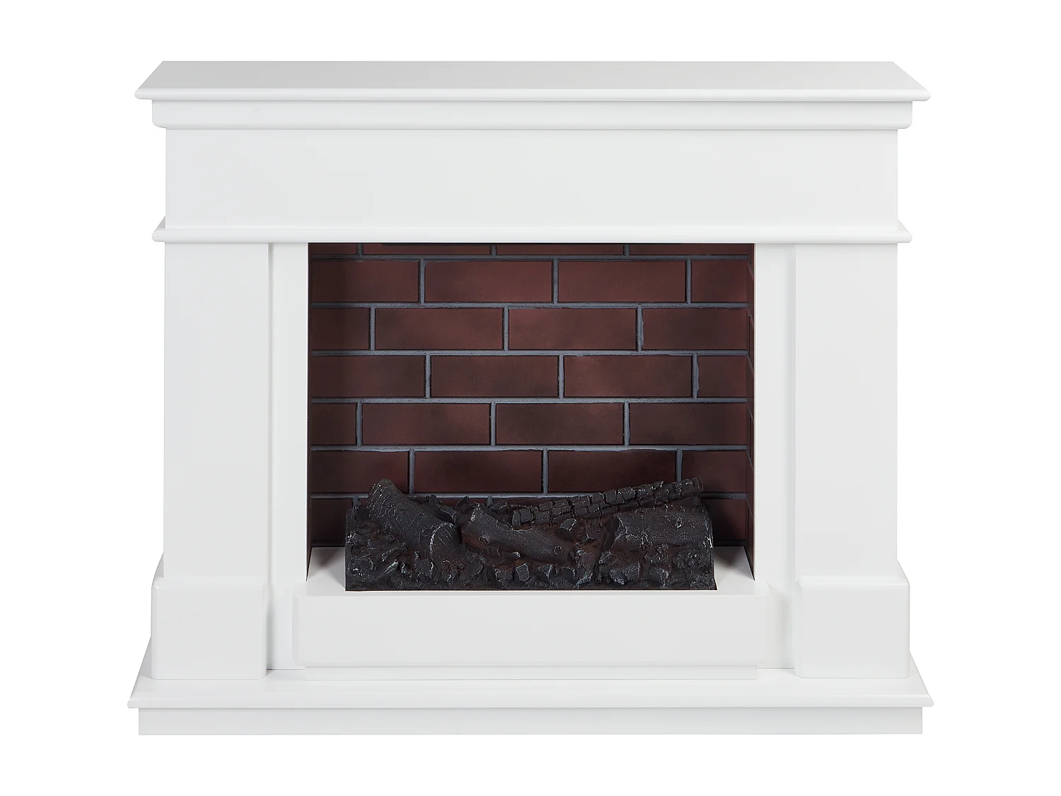 Chauffage de cheminée électrique NAMIB Avec télécommande Blanc