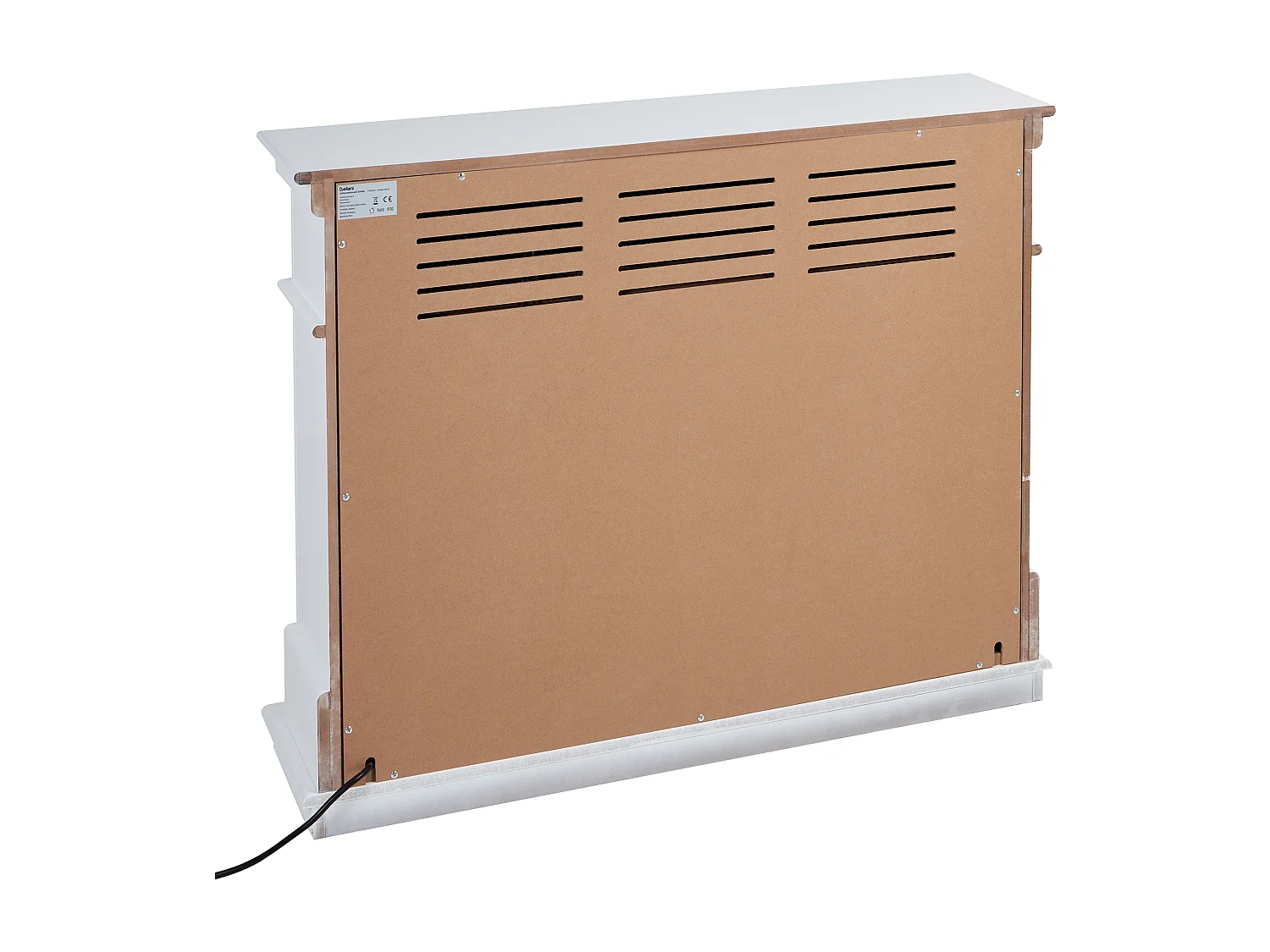 Chauffage de cheminée électrique NAMIB Avec télécommande Blanc