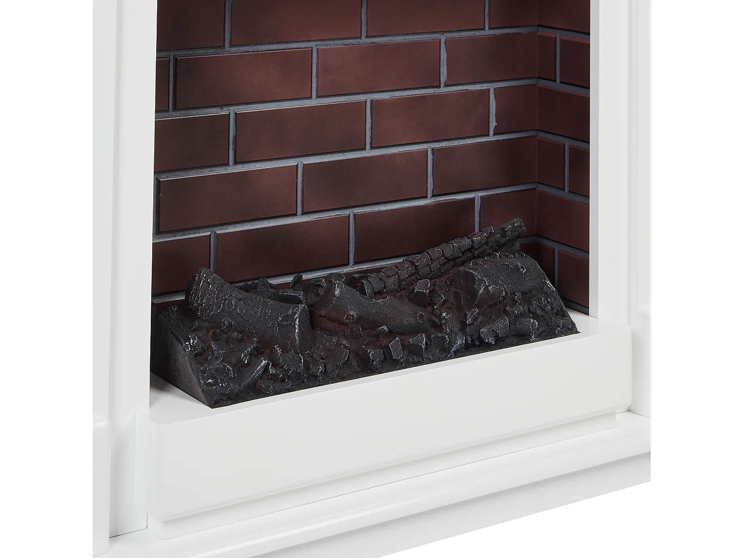 Chauffage de cheminée électrique NAMIB Avec télécommande Blanc