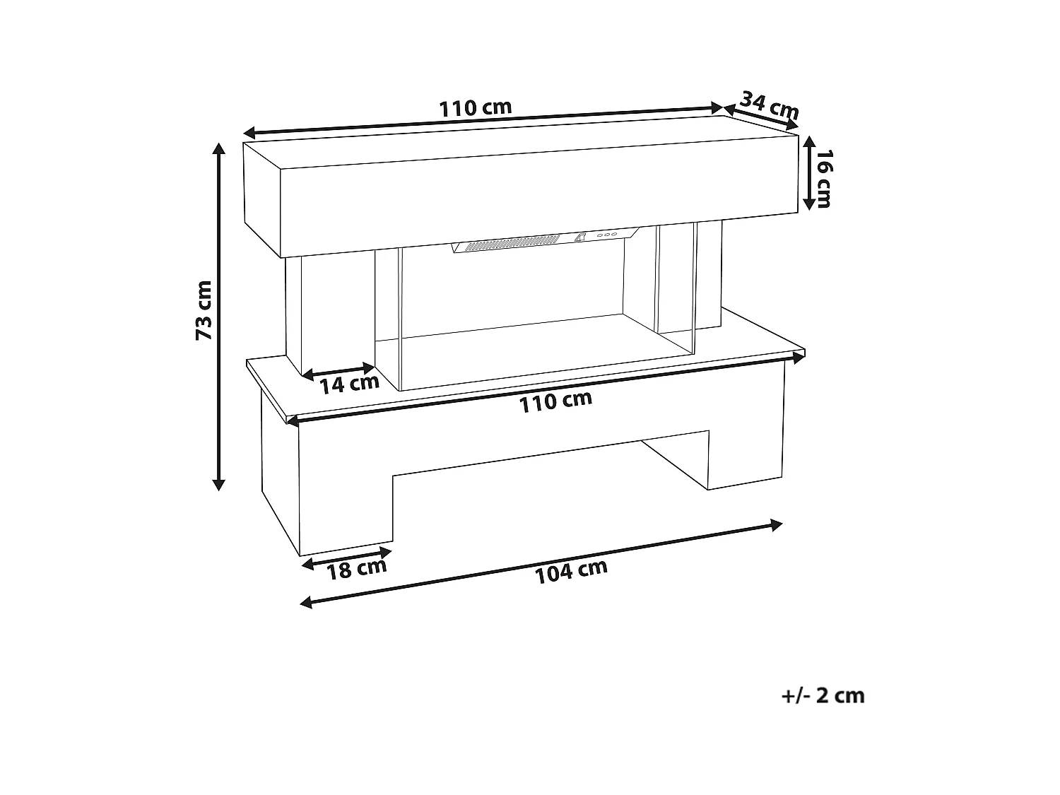 Elektrokamin mit Heizfunktion KALAHARI mit Fernbedienung Weiss