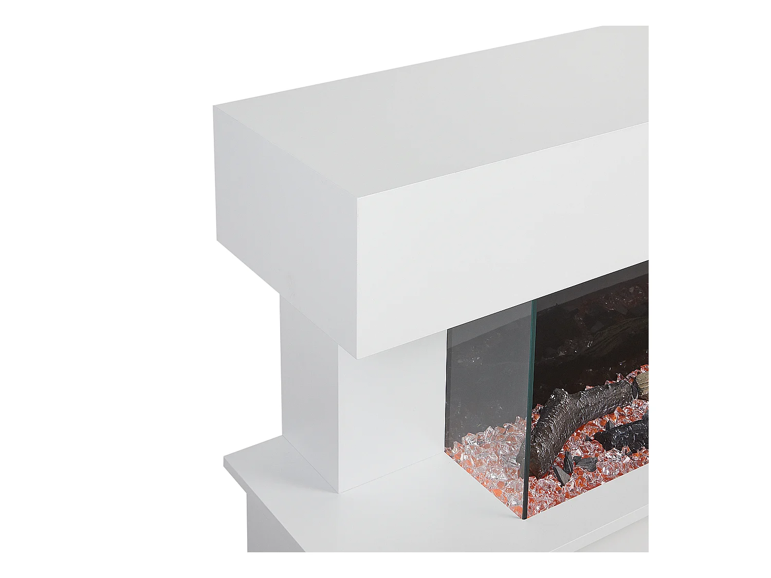 Elektrokamin mit Heizfunktion KALAHARI mit Fernbedienung Weiss