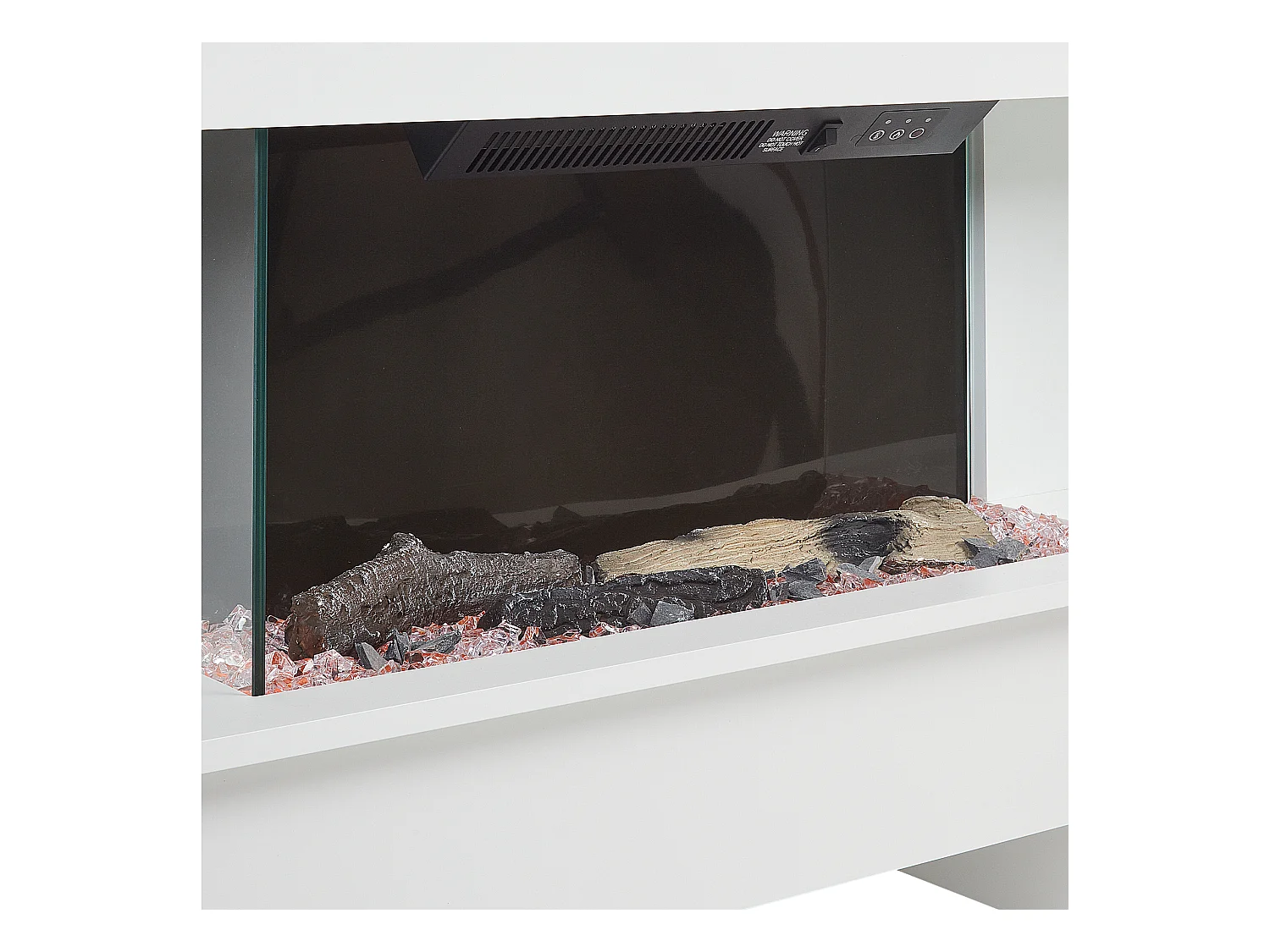 Elektrokamin mit Heizfunktion KALAHARI mit Fernbedienung Weiss