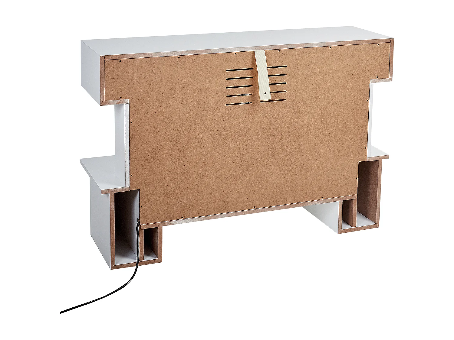 Chauffage de cheminée électrique KALAHARI Avec télécommande Blanc