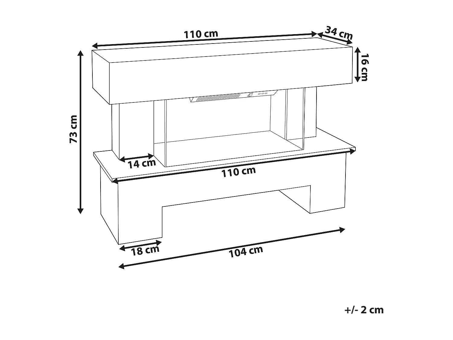 Chauffage de cheminée électrique KALAHARI Avec télécommande Blanc